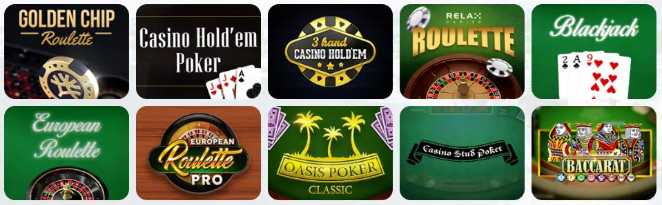 Bordspill på LEMON CASINO