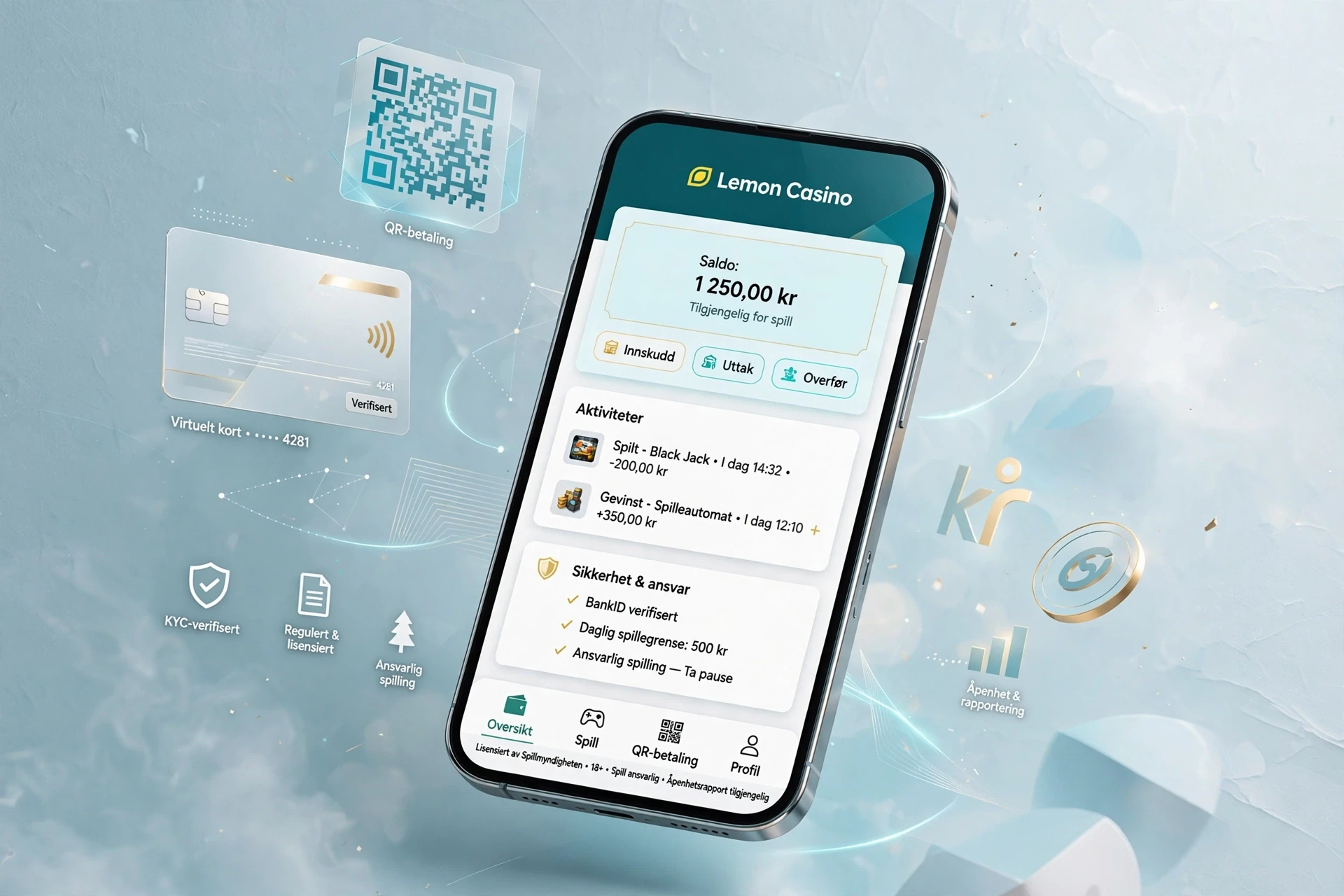 elektronisk lommebok LEMON CASINO
