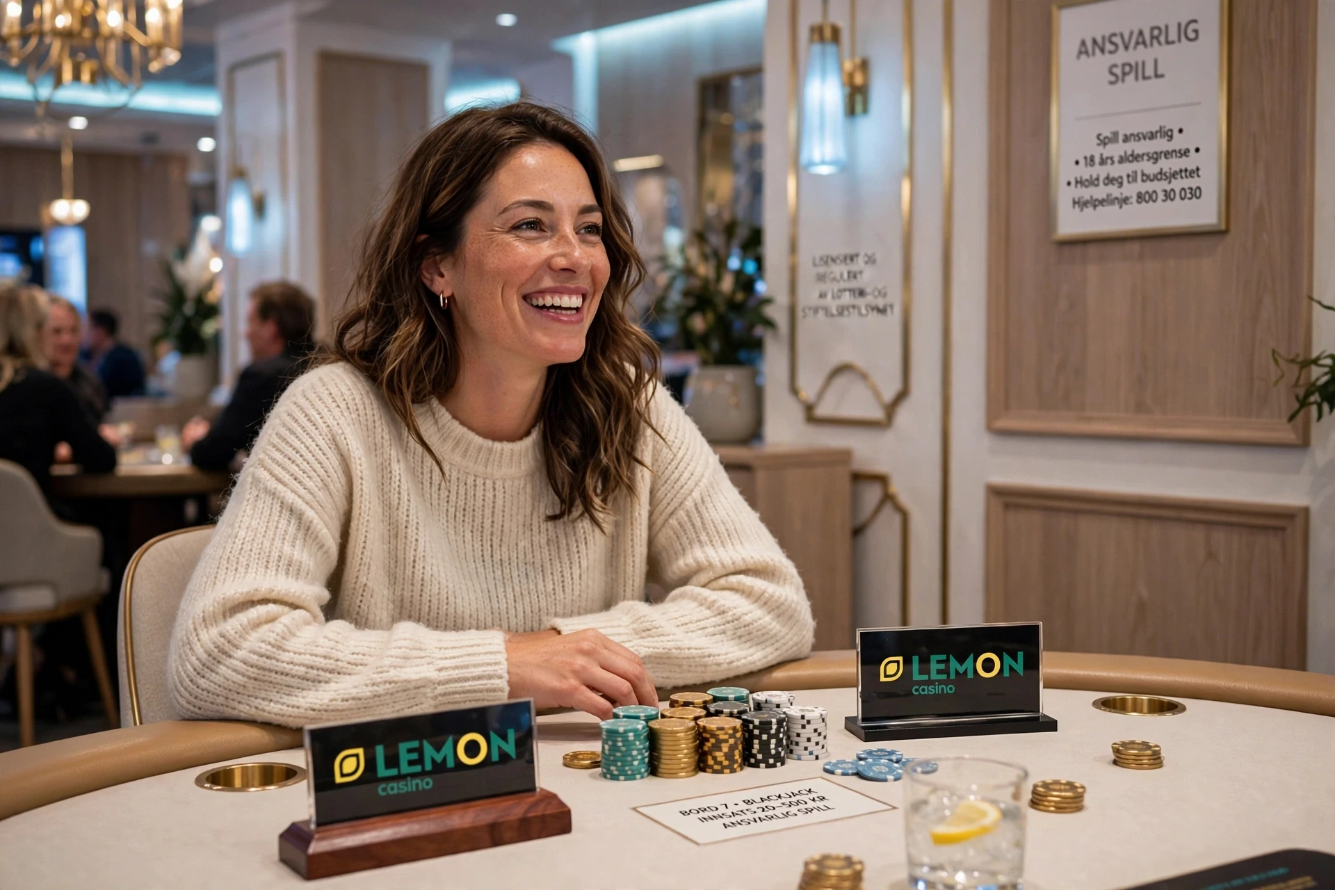 bonus i hendene på en mann hos Lemon Casino
