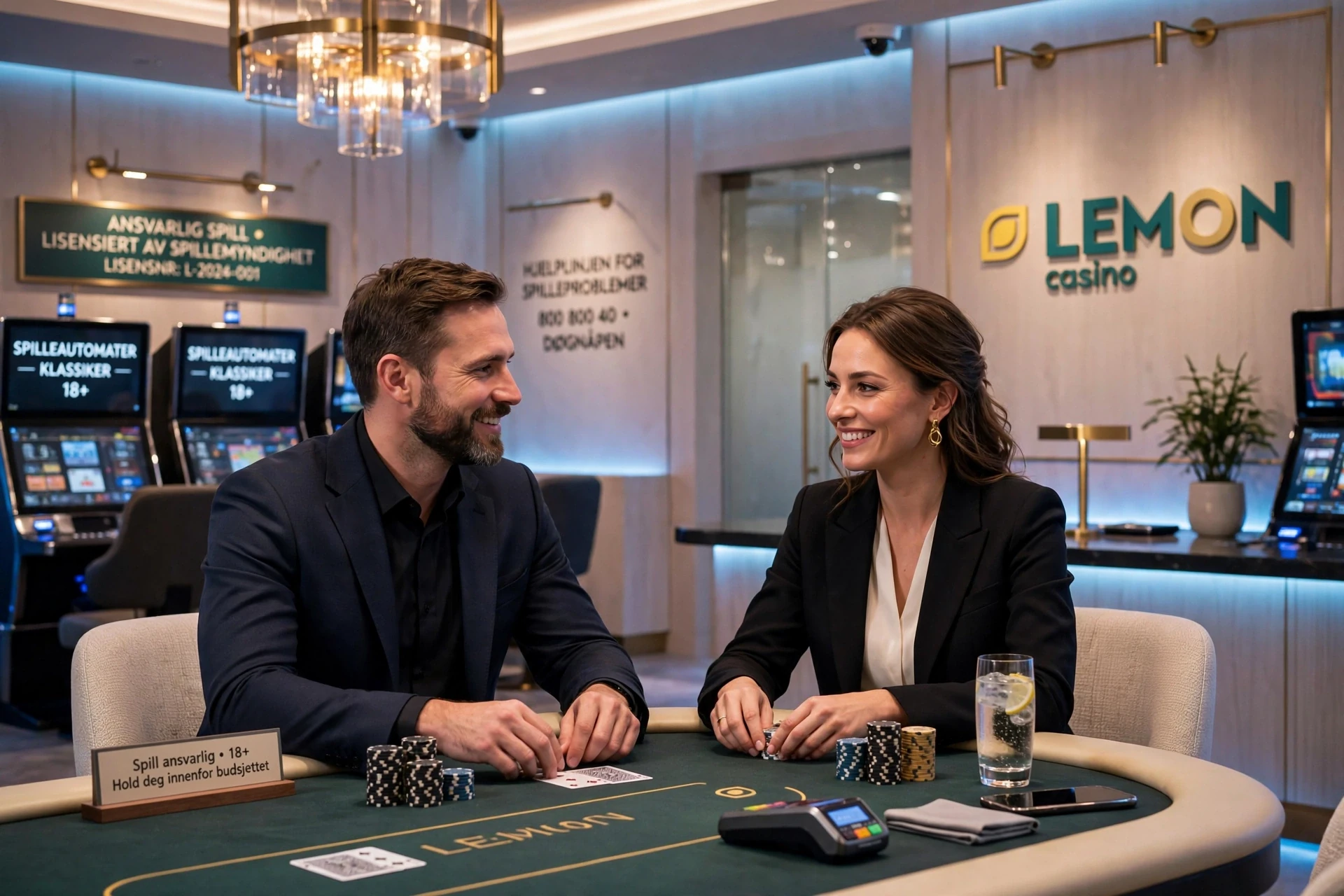 To pokerspillere i LEMON CASINO i NORGE